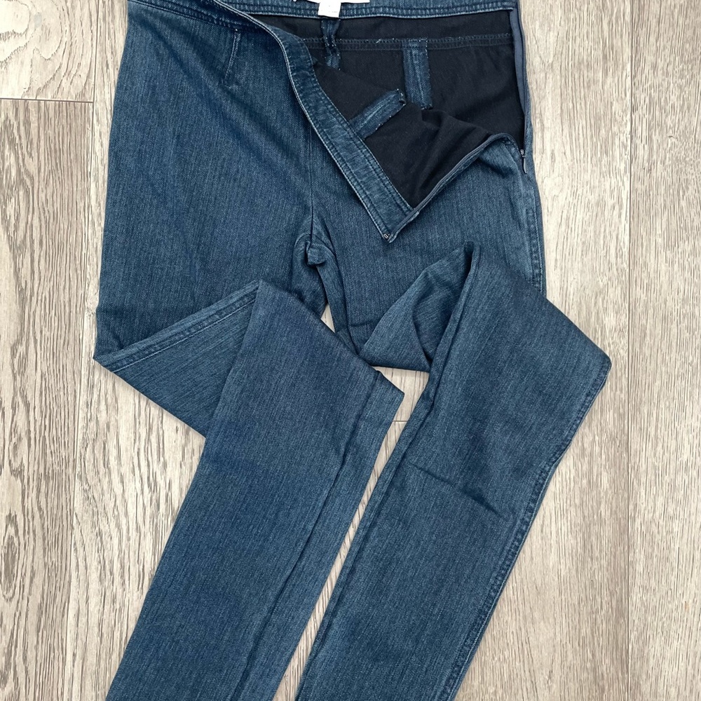 Diane Von Furstenberg Women's Skinny Leg Dark Wash Jeans Blue Cotton Size 6